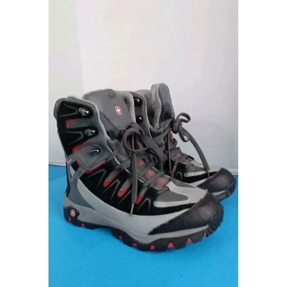 Swiss Military Waterproof Hiking Boot Grey Black Outdoor Adventure Trekking Shoe